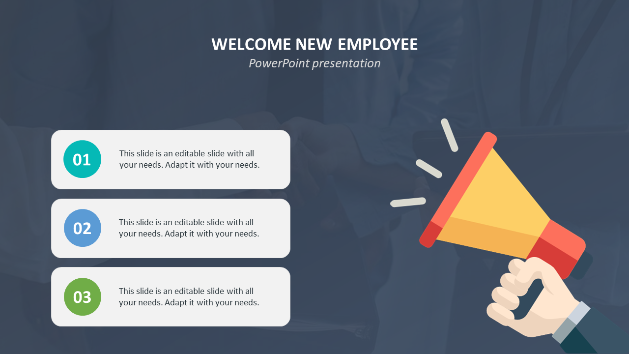 Welcome new employee PowerPoint presentation